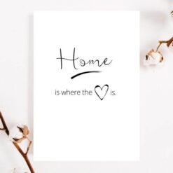 Home is where the heart is new home gift print