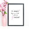 The magic begins with a bit of belief print
