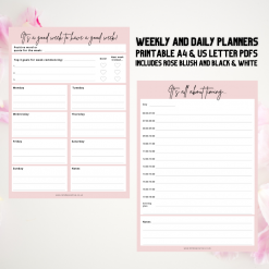 Printable weekly daily planner