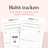 Printable habit trackers