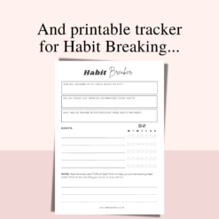 Printable Habit breaking tracker
